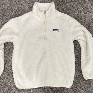 Patagonia Cream Sherpa Quarter-Zip Pullover